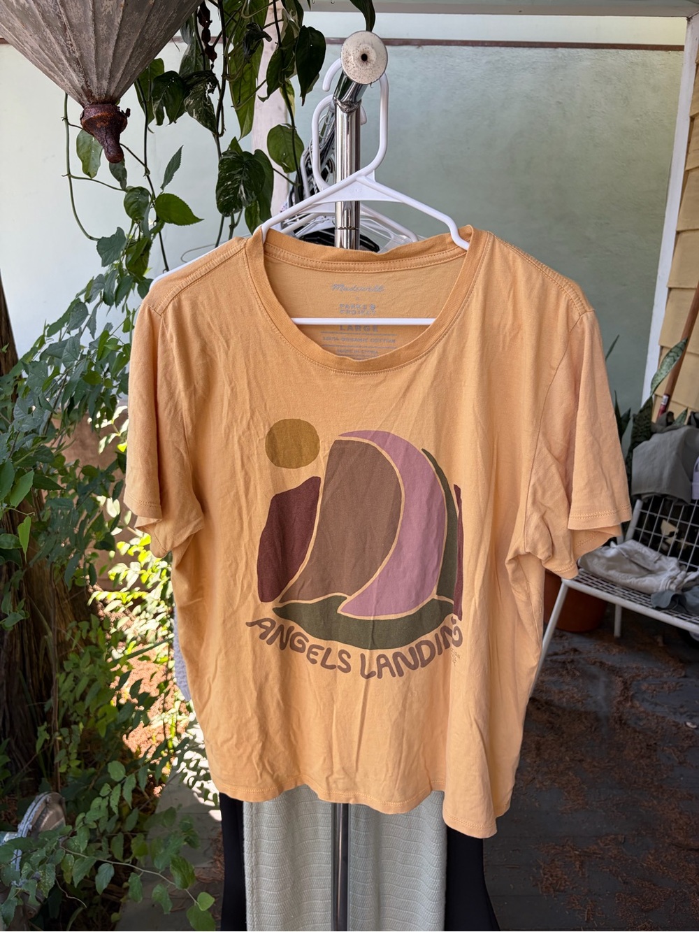 Parks Project Peach Graphic Tee with Retro Multicolor Print